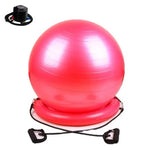Stability Ball Chair With Inflatable Stability Base & Resistance Bands